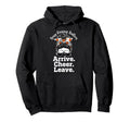 Busy Raising Ballers Arrive Cheer Leave Hoodie - Graphic Print Unisex - T-Shirt, Sweatshirt, Hoodie