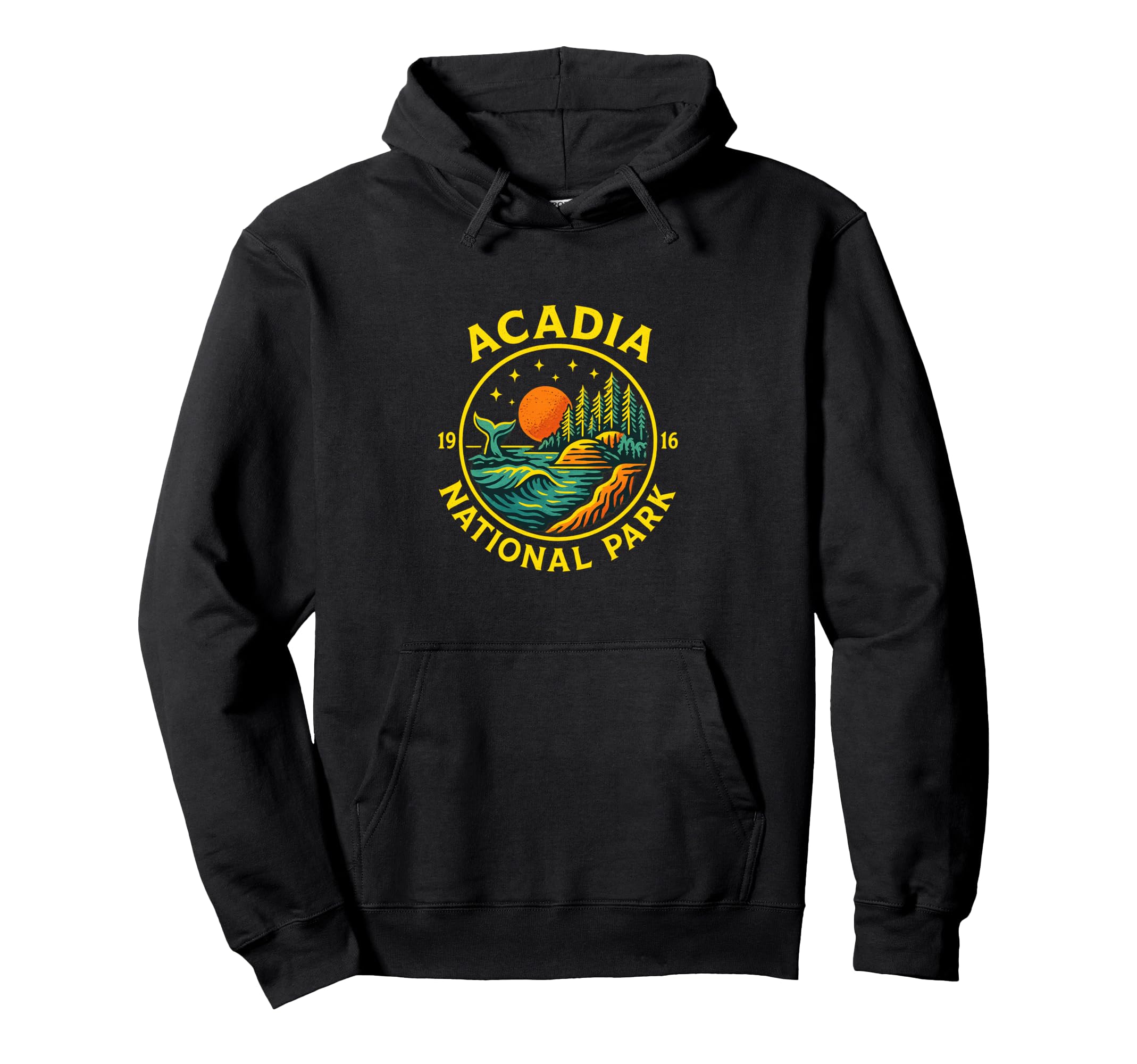 Acadia National Park 1916 Nature Art Hoodie - Novelty Apparel for Adults - T-Shirt, Sweatshirt, Hoodie