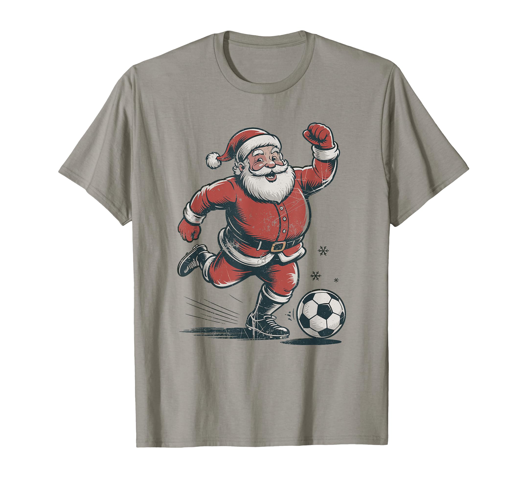 Santa Playing Soccer 90S Holiday T-Shirt - Aesthetic Graphic Men Women - T-Shirt, Sweatshirt, Hoodie