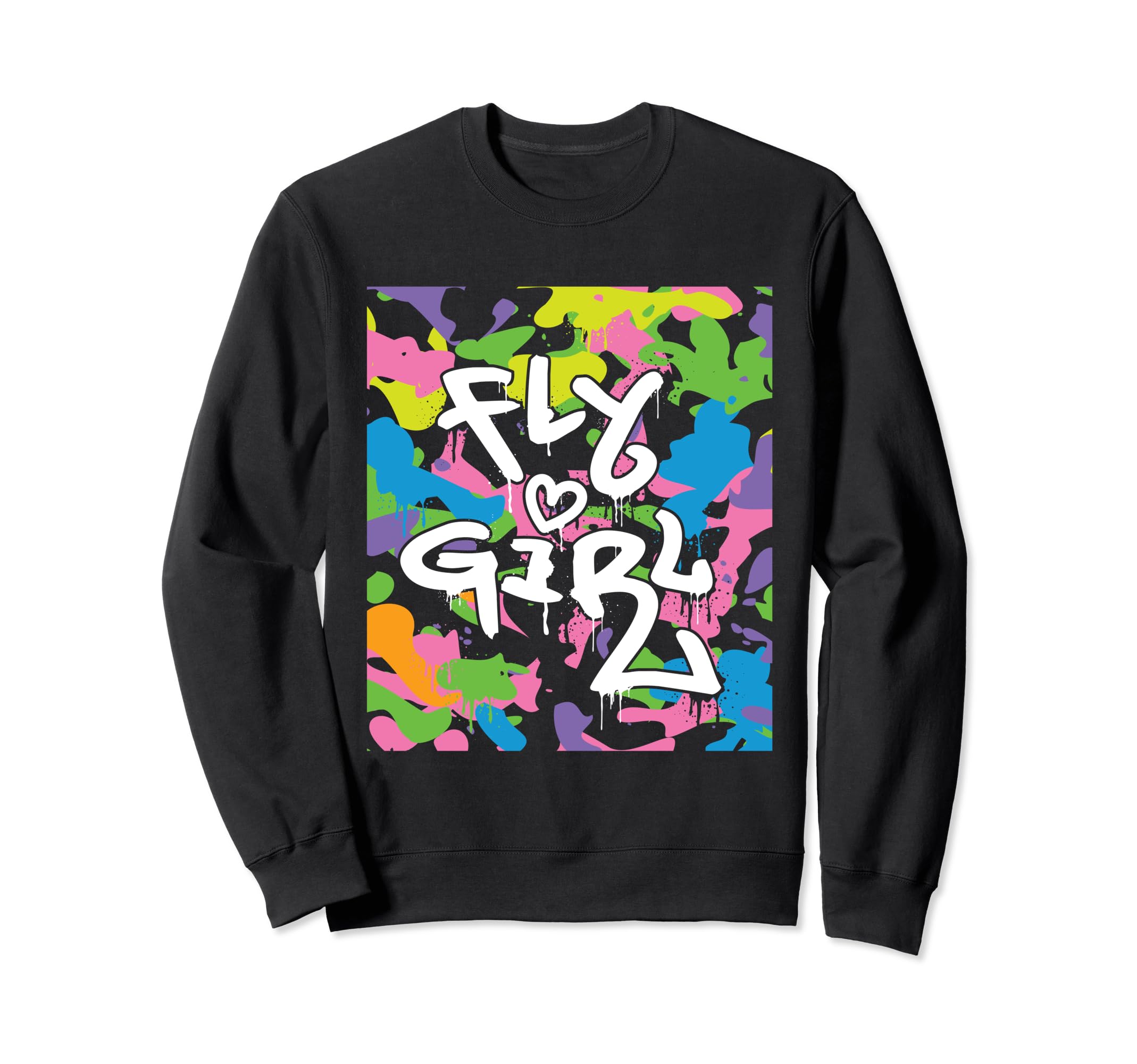 Fly Camo Old School Hip Hop Sweatshirt - Casual Everyday Wear Men Women - T-Shirt, Sweatshirt, Hoodie