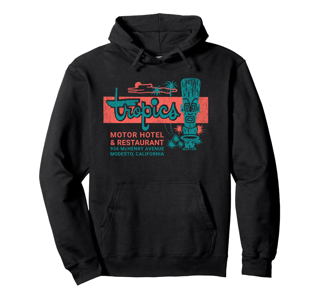 Hotel Matchbook Tropics Motor Hotel Hoodie - Unique Graphic for Adults - T-Shirt, Sweatshirt, Hoodie