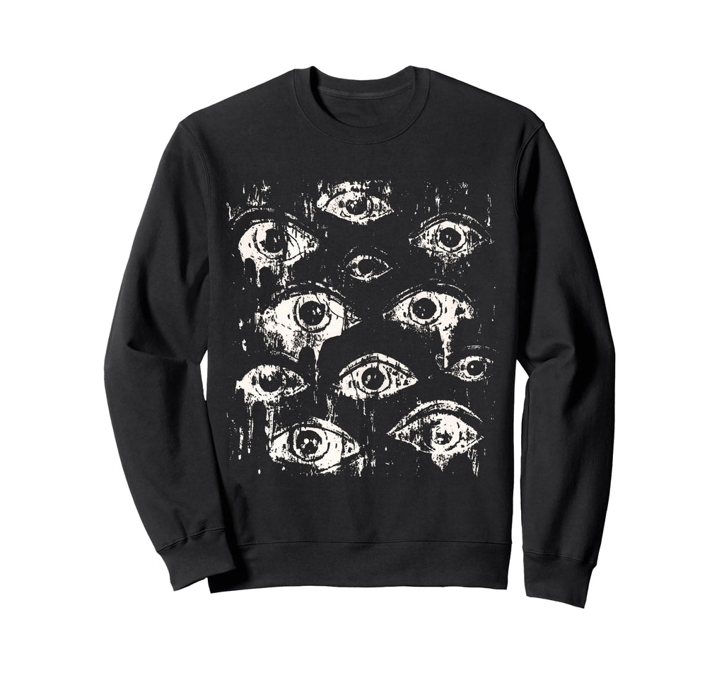 Eyes Eyeballs Weird Goth Grunge Alt Sweatshirt - Trendy Graphic Men Women - T-Shirt, Sweatshirt, Hoodie