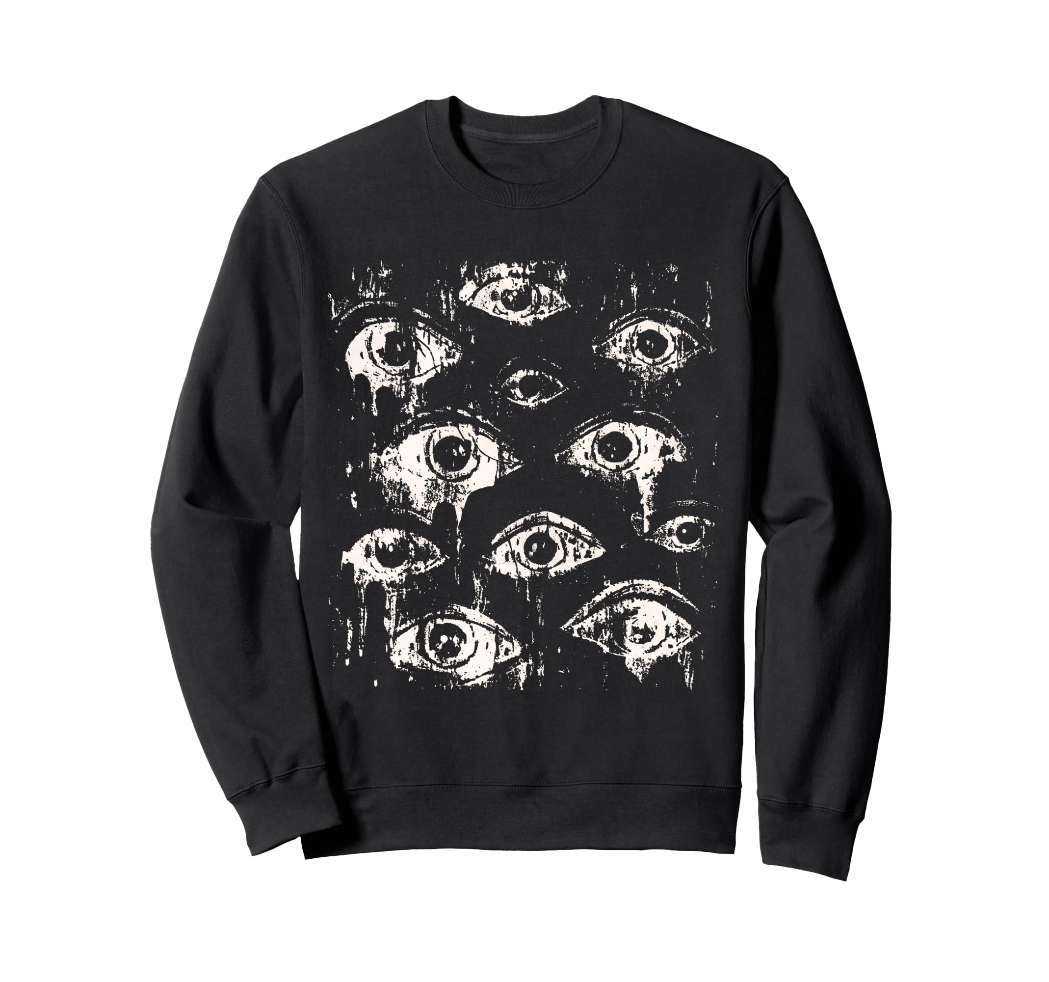 Eyes Eyeballs Weird Goth Grunge Alt Sweatshirt - Trendy Graphic Men Women - T-Shirt, Sweatshirt, Hoodie