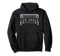 Life Goals Funny Soccer Football Hoodie - Streetwear Style for Adults - T-Shirt, Sweatshirt, Hoodie