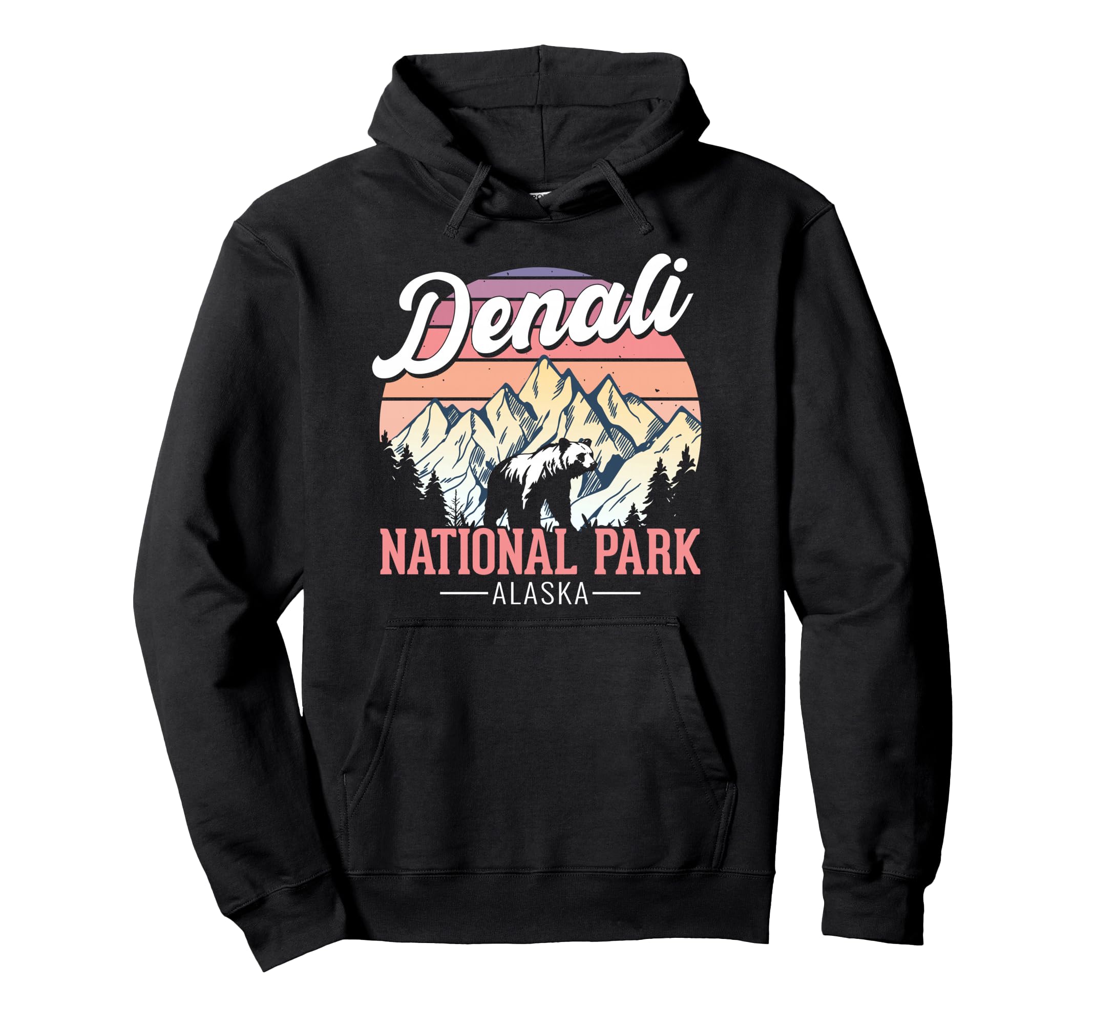 Denali National Park Alaska Sunset Hoodie - Novelty Apparel Men Women - T-Shirt, Sweatshirt, Hoodie
