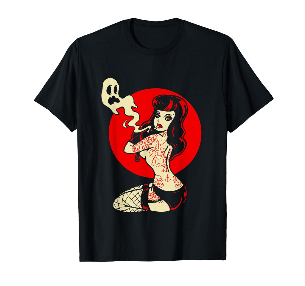 Horror Pinup Sexy Goth Burlesque T-Shirt - Casual Everyday Wear Unisex - T-Shirt, Sweatshirt, Hoodie