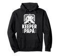 Ice Hockey Keeper Papa Ice Hockey Hoodie - Minimalist Print for Adults - T-Shirt, Sweatshirt, Hoodie