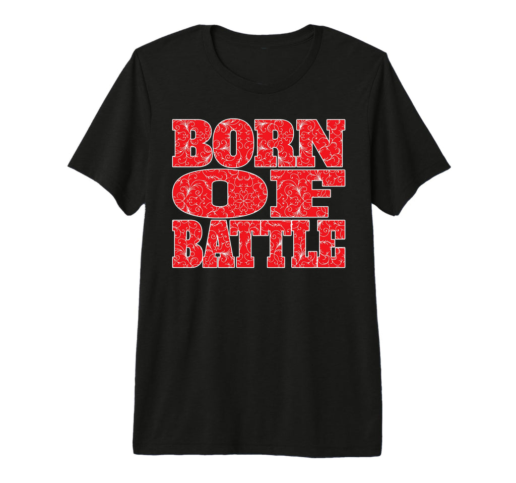 Born Battle Patterned Text Soccer 2026 T-Shirt - Unique Graphic for Adults - T-Shirt, Sweatshirt, Hoodie