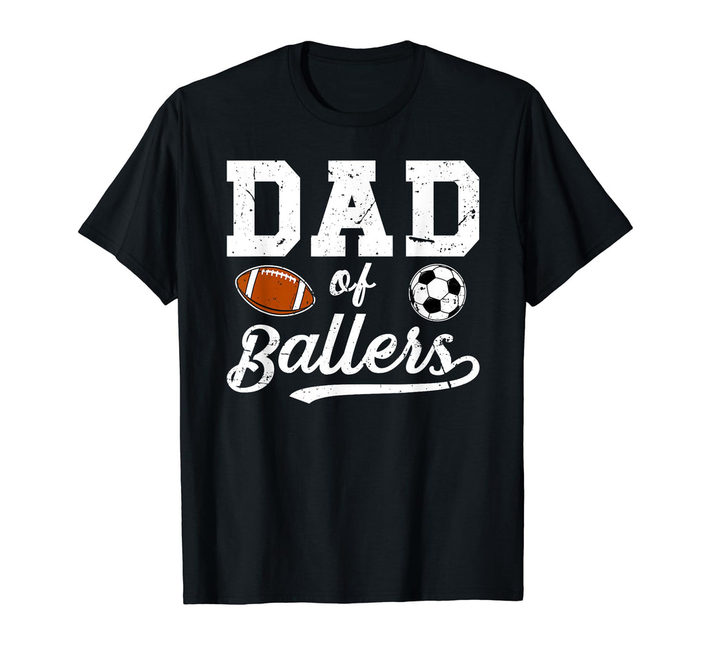 Dad Ballers Soccer Football Dad T-Shirt - Minimalist Print for Adults - T-Shirt, Sweatshirt, Hoodie