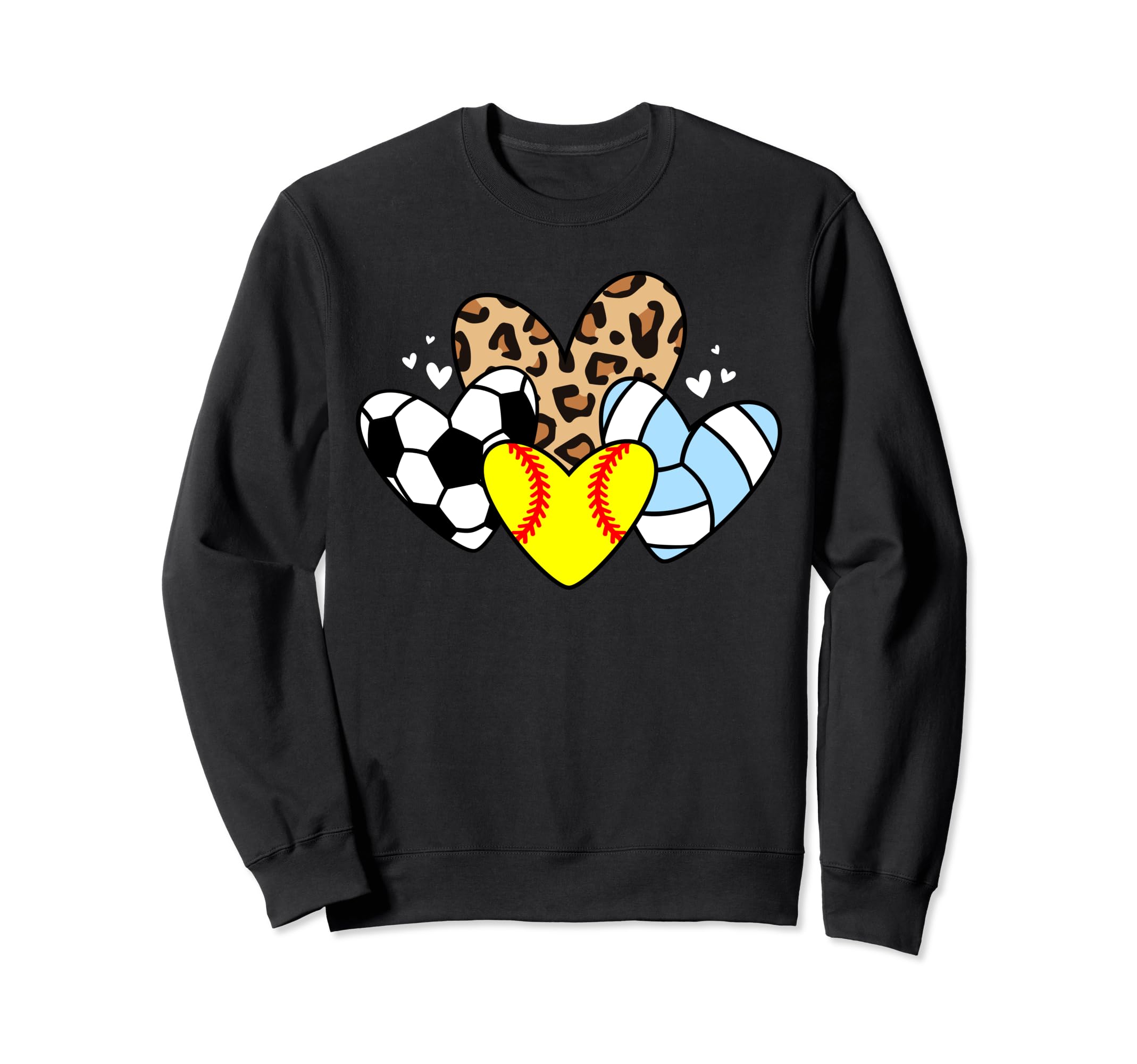 Softball Volleyball Soccer Heart Sweatshirt - Minimalist Print for Adults - T-Shirt, Sweatshirt, Hoodie