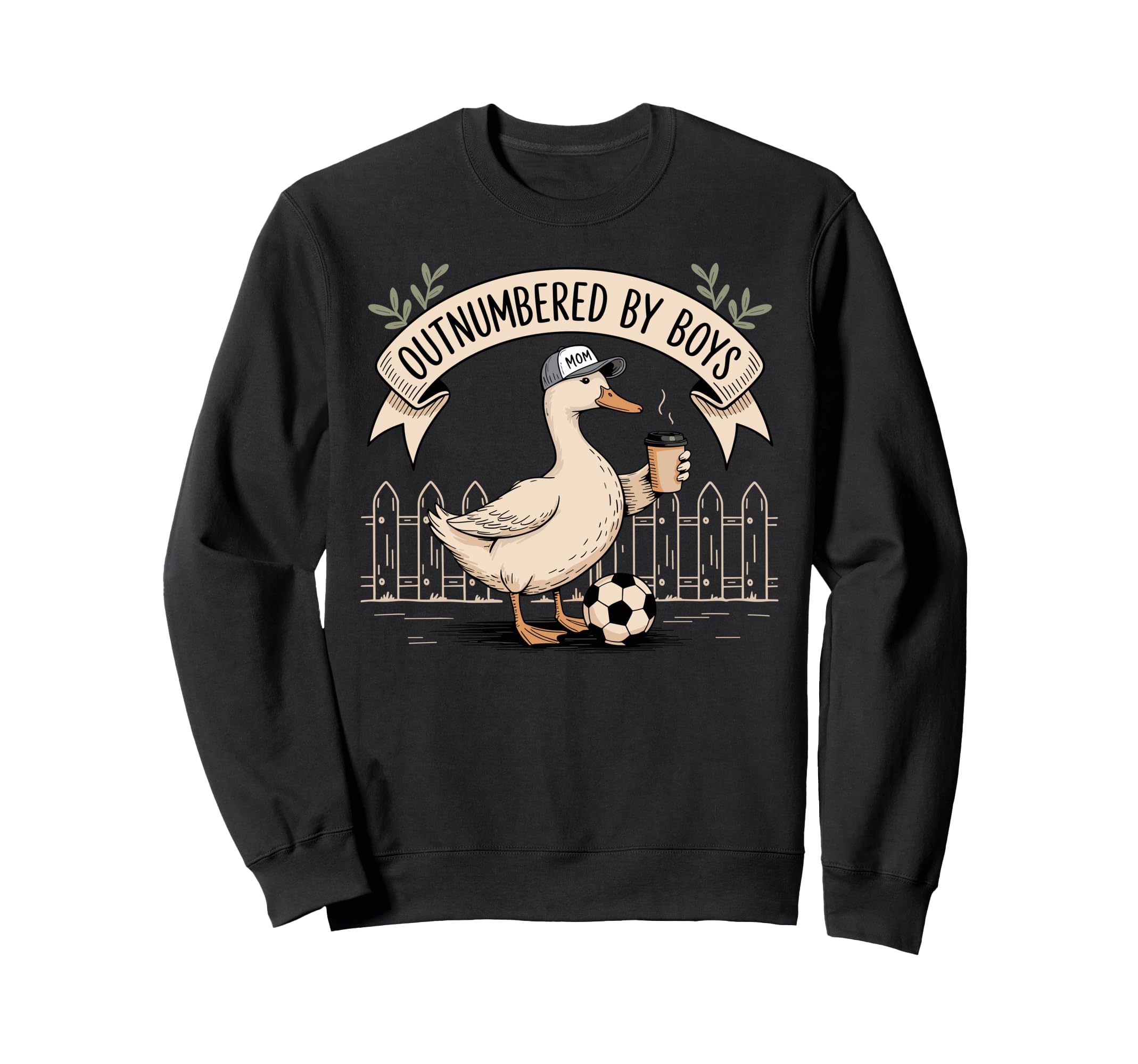 Outnumbered Funny Mom Goose Soccer Sweatshirt - Aesthetic Graphic Unisex - T-Shirt, Sweatshirt, Hoodie