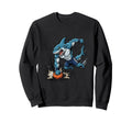 Shark Soccer Striker Cartoon Sweatshirt - Custom Art Print Men Women - T-Shirt, Sweatshirt, Hoodie