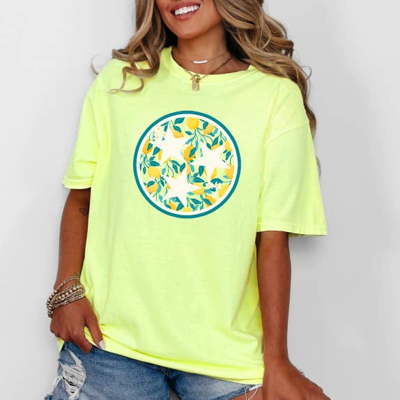 Lemon Tri-Star Premium Neon - Adult & Kids T-Shirts, Sweatshirts & Hoodies apparel design preview 1
