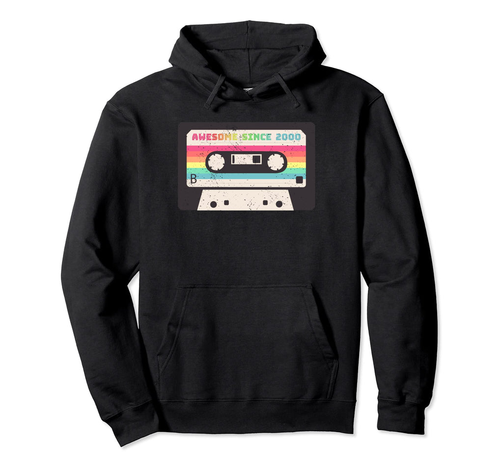 Awesome Since 2000 Cassette Tape And Hoodie - Unique Graphic Men Women - T-Shirt, Sweatshirt, Hoodie