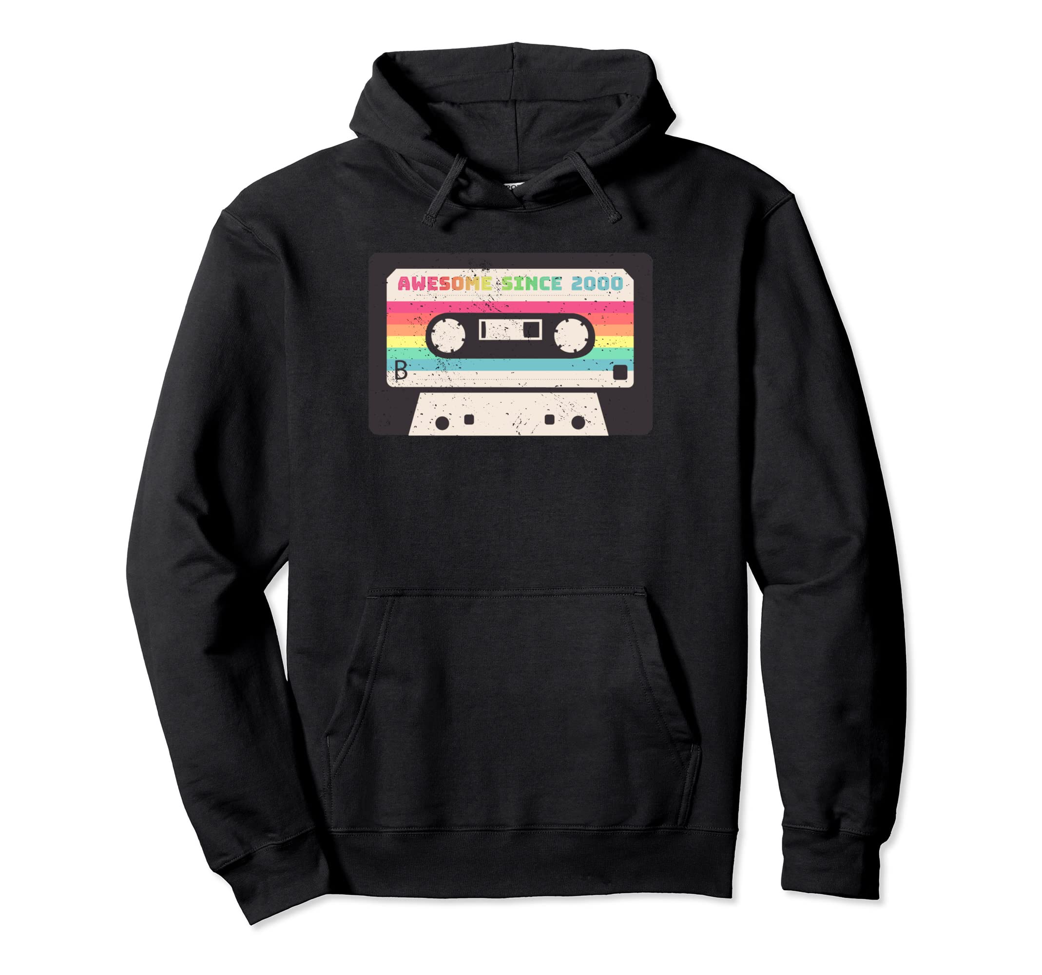 Awesome Since 2000 Cassette Tape And Hoodie - Unique Graphic Men Women - T-Shirt, Sweatshirt, Hoodie