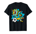 Dabbing Unicorn Kazakhstan Soccer Lovers T-Shirt - Graphic Print Unisex - T-Shirt, Sweatshirt, Hoodie