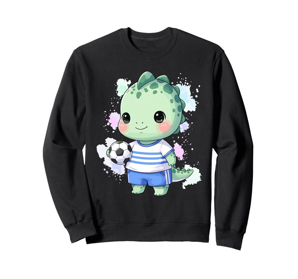 Adorable Dino Soccer Player Sweatshirt - Casual Everyday Wear for Adults - T-Shirt, Sweatshirt, Hoodie