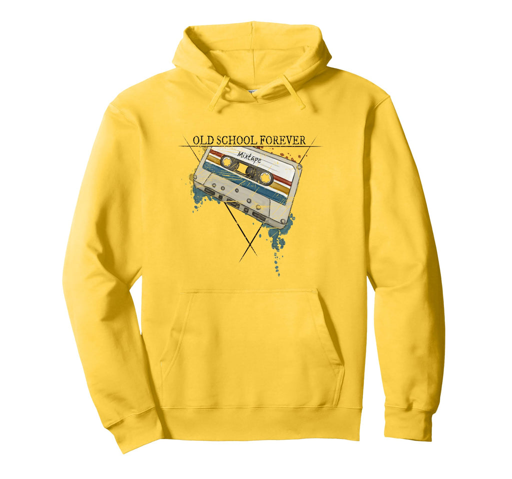Old School Forever 90S Cassette Mixtape Hoodie - Minimalist Print Men Women - T-Shirt, Sweatshirt, Hoodie