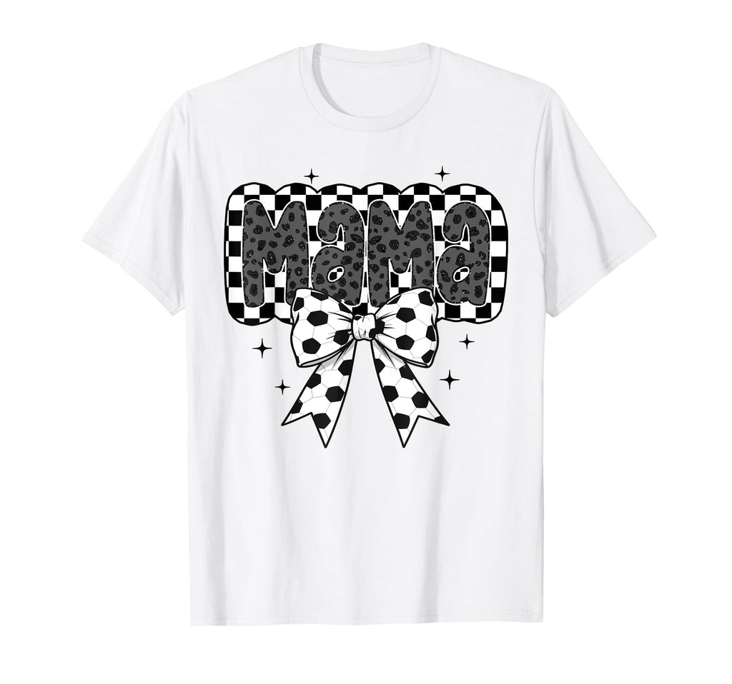 Checker Bow Soccer Mama Soccer Bow T-Shirt - Aesthetic Graphic Men Women - T-Shirt, Sweatshirt, Hoodie