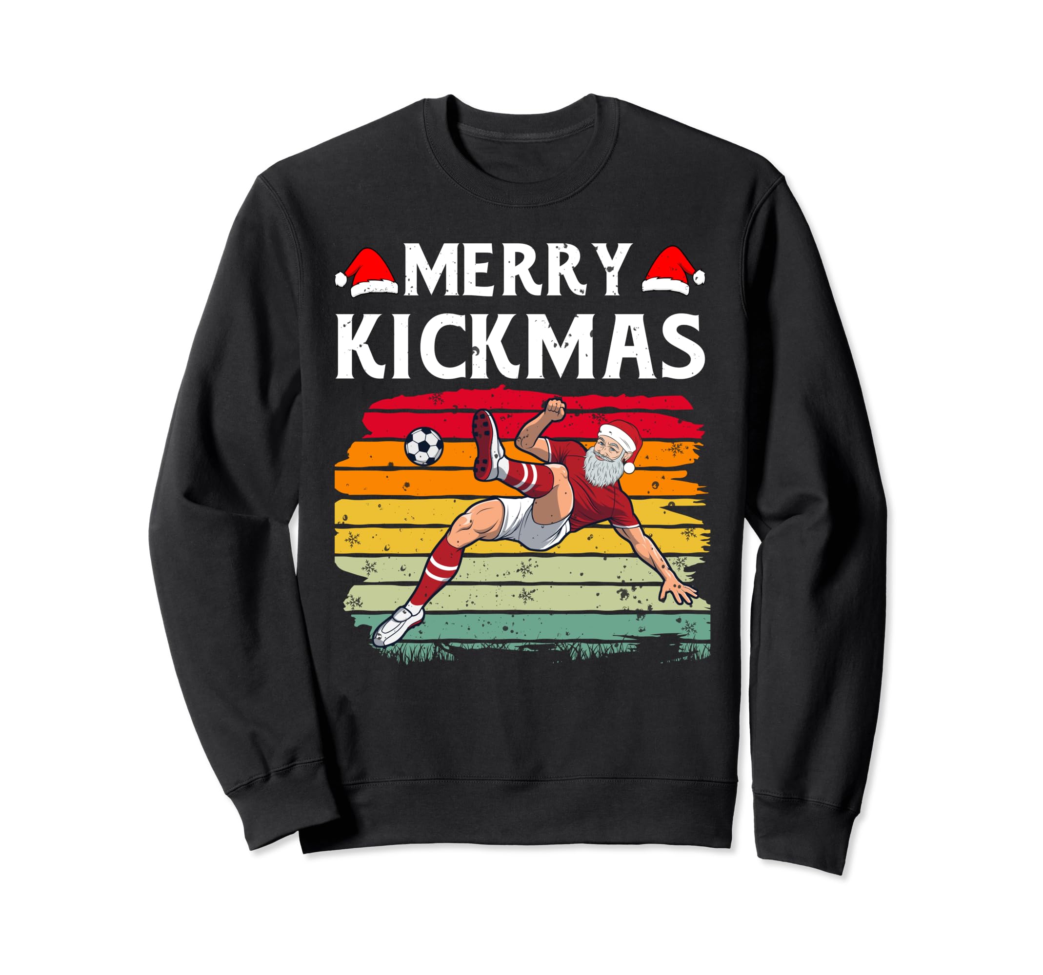 Merry Kickmas Soccer Lover Sweatshirt - Custom Art Print for Adults - T-Shirt, Sweatshirt, Hoodie