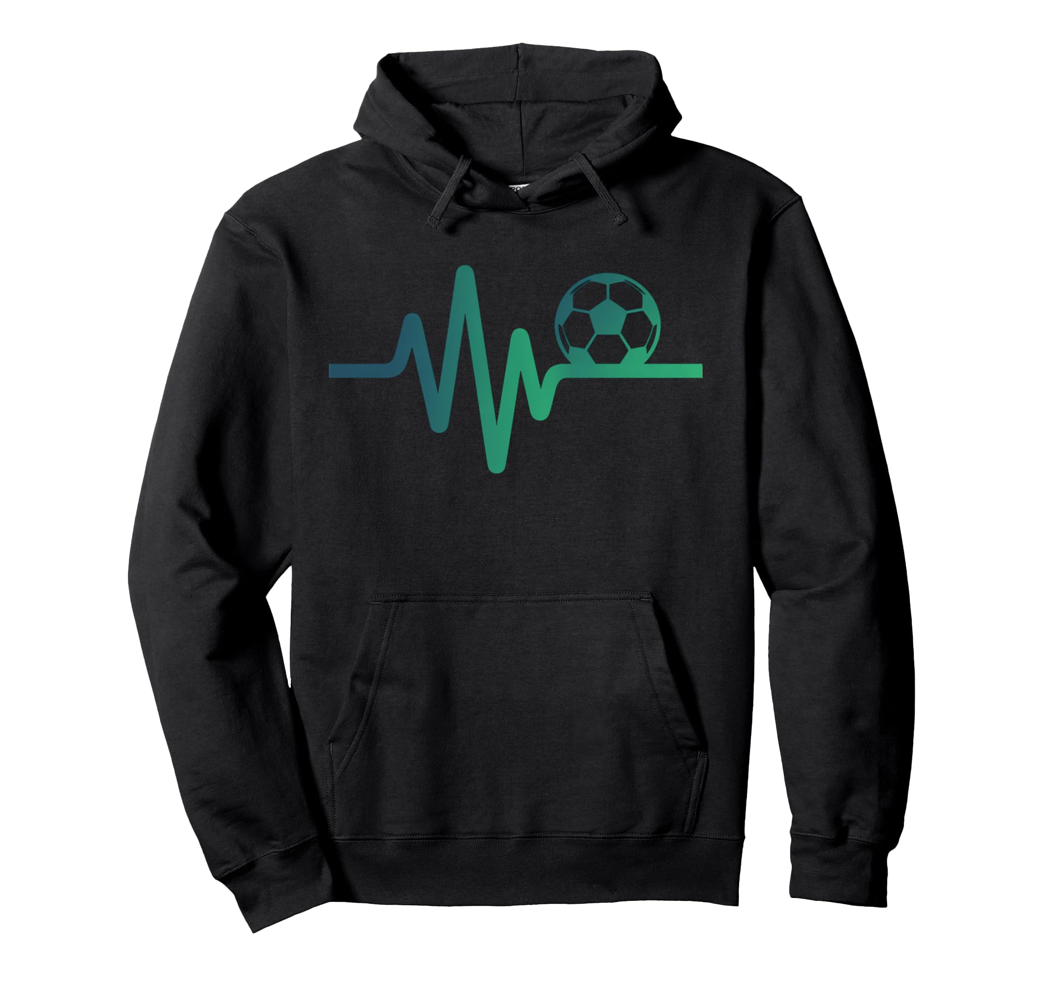 Soccer Heartbeat Line Football Love Hoodie - Casual Everyday Wear Unisex - T-Shirt, Sweatshirt, Hoodie