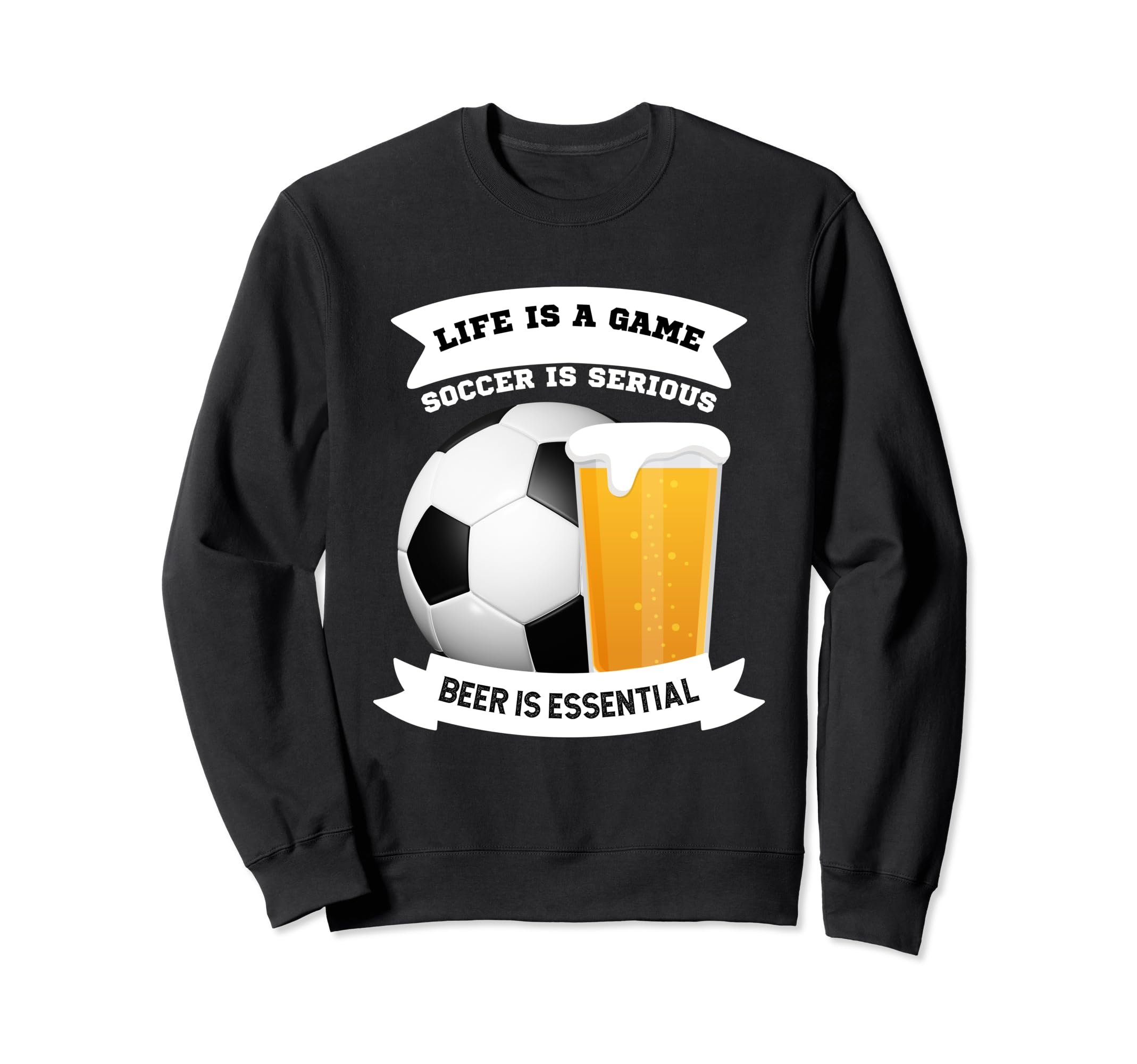 Soccer And Beer Fusion Funny Sweatshirt - Aesthetic Graphic for Adults - T-Shirt, Sweatshirt, Hoodie