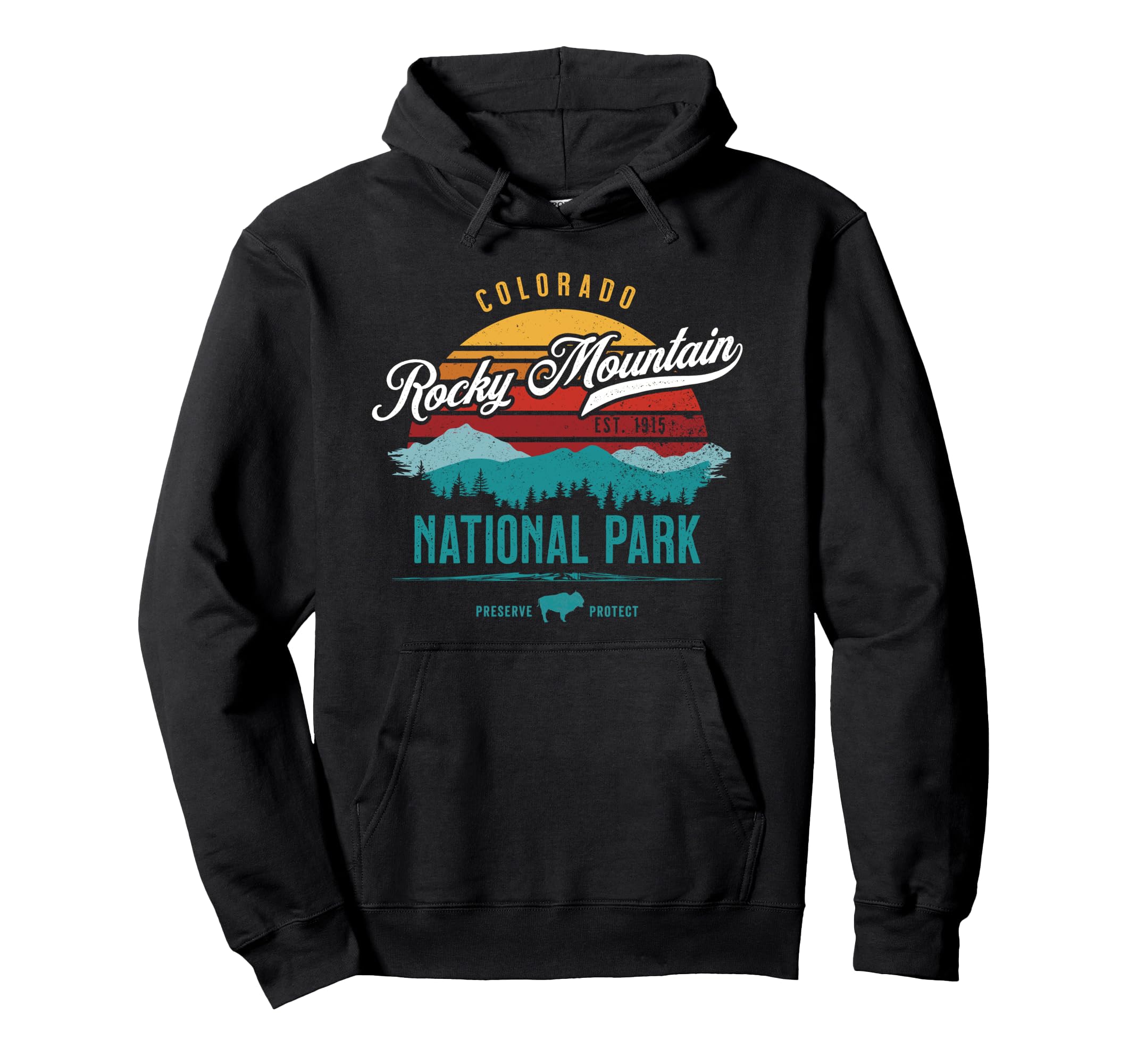 Rocky Mountain National Park Usa Hiking Hoodie - Unique Graphic for Adults - T-Shirt, Sweatshirt, Hoodie