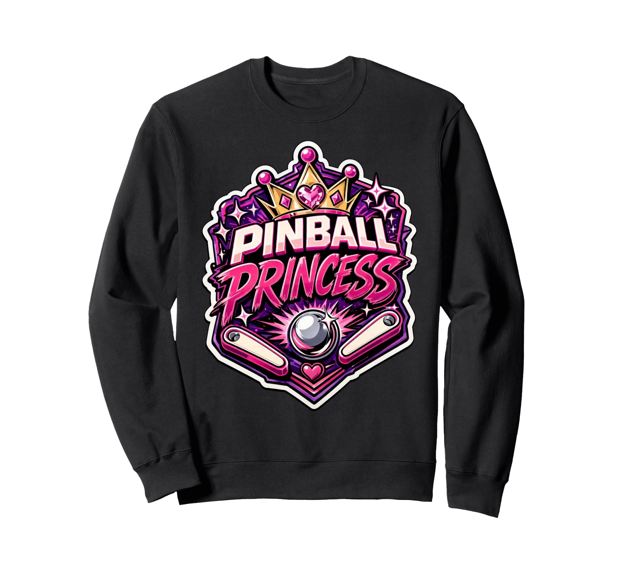 Pinball Princess Machines Funny Sweatshirt - Aesthetic Graphic Men Women - T-Shirt, Sweatshirt, Hoodie
