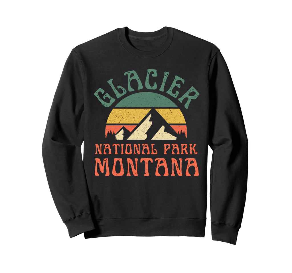 Glacier National Park Montana Usa Sweatshirt - Custom Art Print Men Women - T-Shirt, Sweatshirt, Hoodie