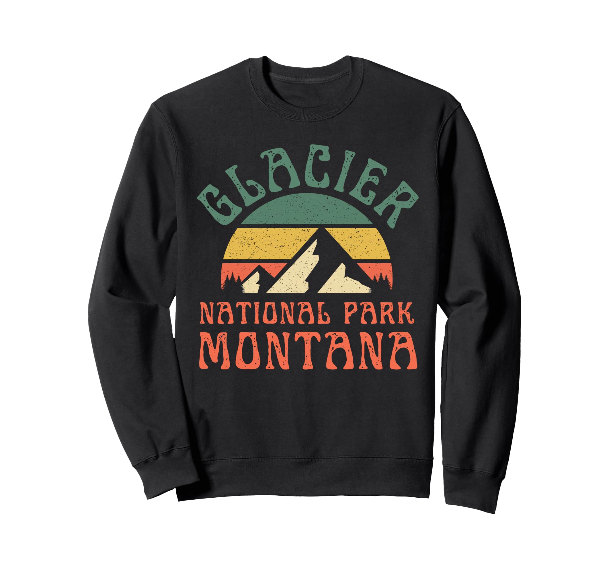 Glacier National Park Montana Usa Sweatshirt - Custom Art Print Men Women - T-Shirt, Sweatshirt, Hoodie