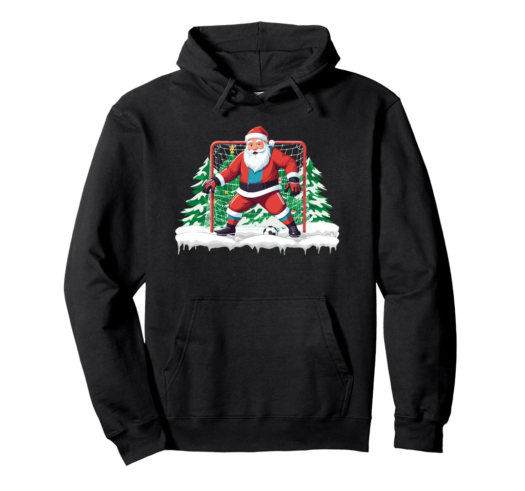 Soccer Goalie Santa Soccer Player Hoodie - Aesthetic Graphic Men Women - T-Shirt, Sweatshirt, Hoodie