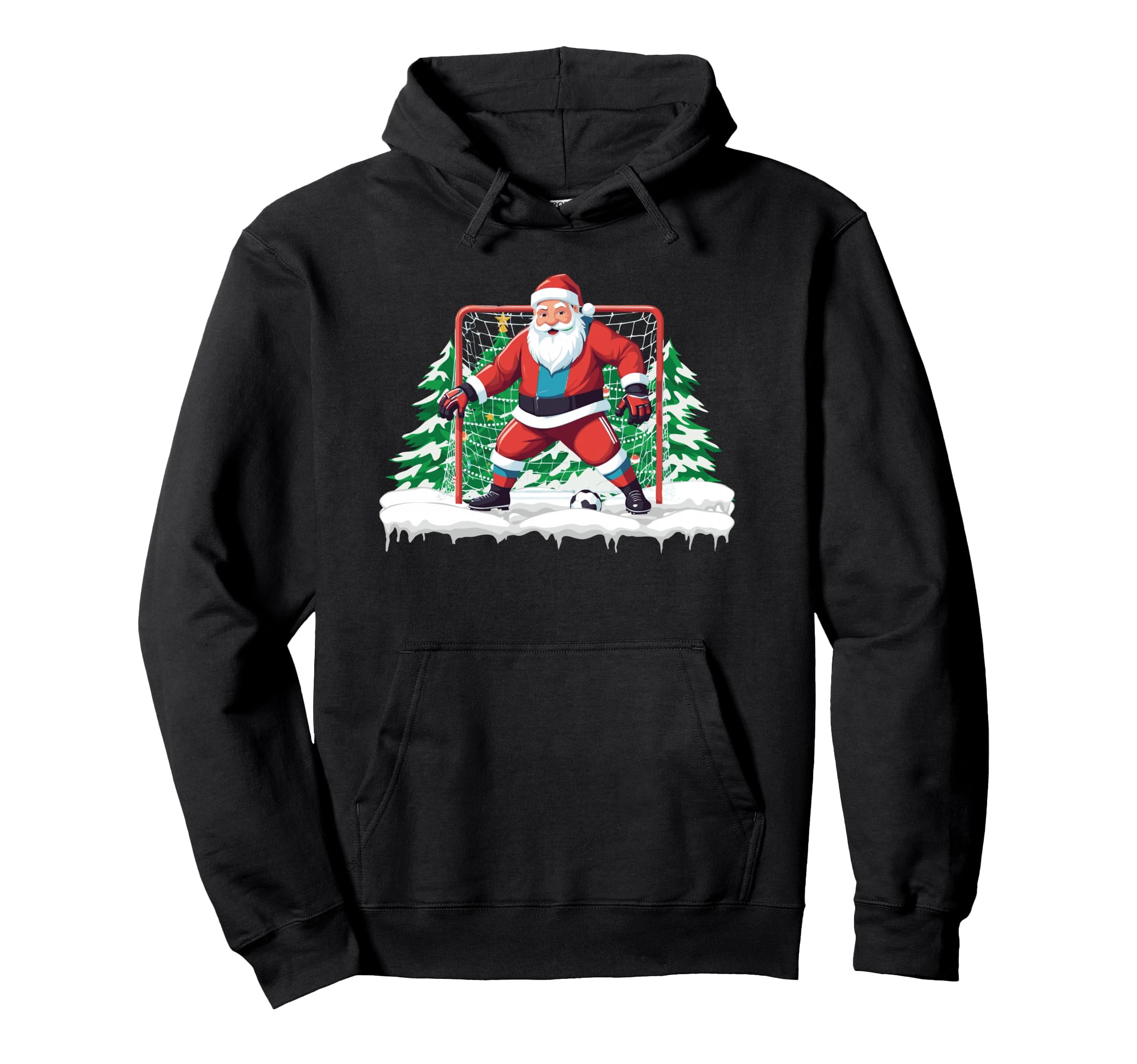 Soccer Goalie Santa Soccer Player Hoodie - Aesthetic Graphic Men Women - T-Shirt, Sweatshirt, Hoodie