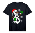 Soccer Santa Hat Snowman Funny T-Shirt - Fun Novelty Design for Adults - T-Shirt, Sweatshirt, Hoodie