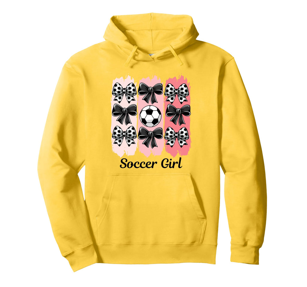 Soccer Coquette Bow Soccer Soccer Hoodie - Custom Art Print Men Women - T-Shirt, Sweatshirt, Hoodie