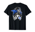 Messy Bun Hair Israeli Soccer Israel T-Shirt - Graphic Print for Adults - T-Shirt, Sweatshirt, Hoodie