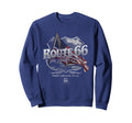 Route 66 Mother Road American Flag Sweatshirt - Fun Novelty Design Unisex - T-Shirt, Sweatshirt, Hoodie