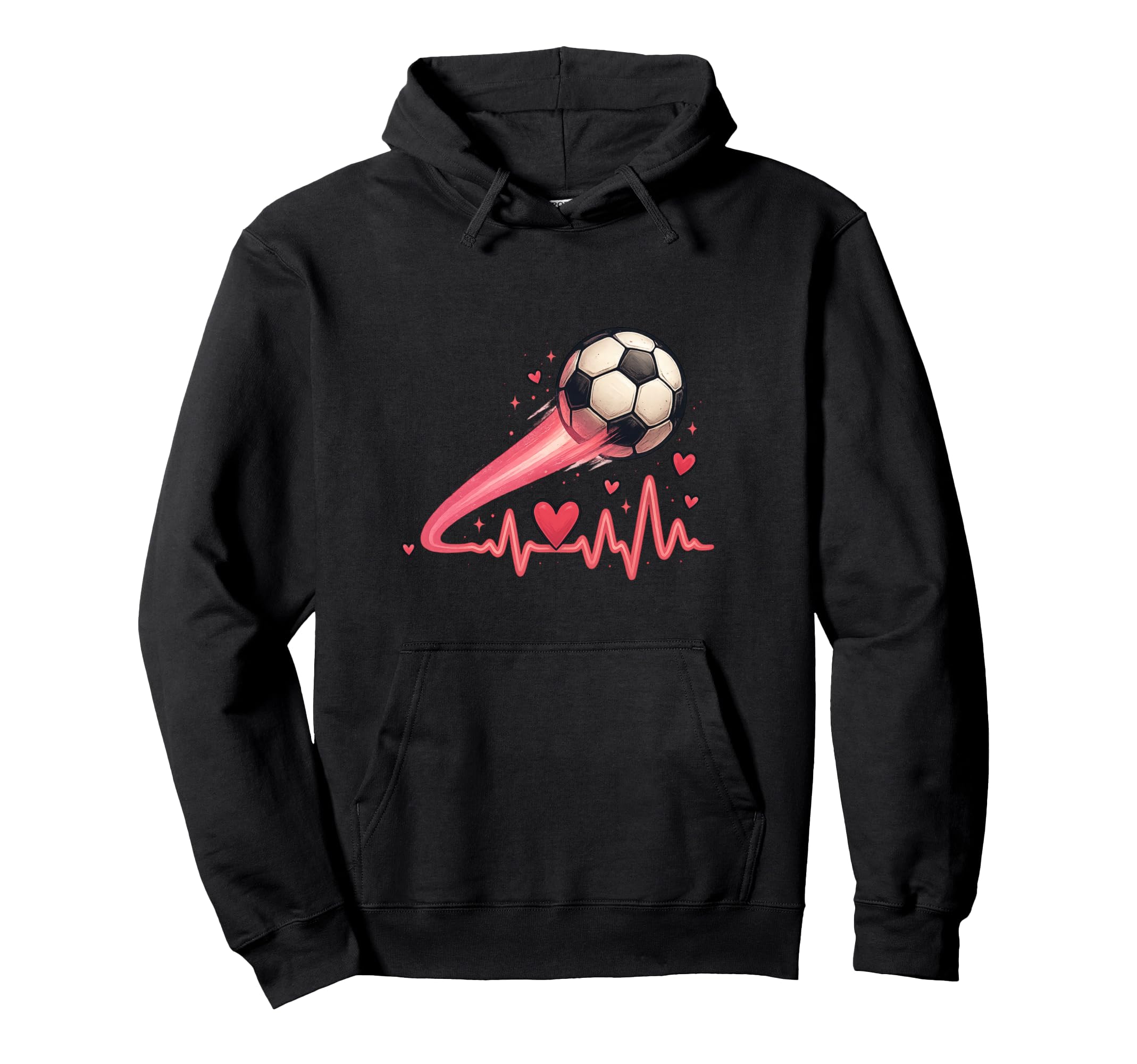 Soccer Heartbeat Motion Energy Art Hoodie - Graphic Print Men Women - T-Shirt, Sweatshirt, Hoodie