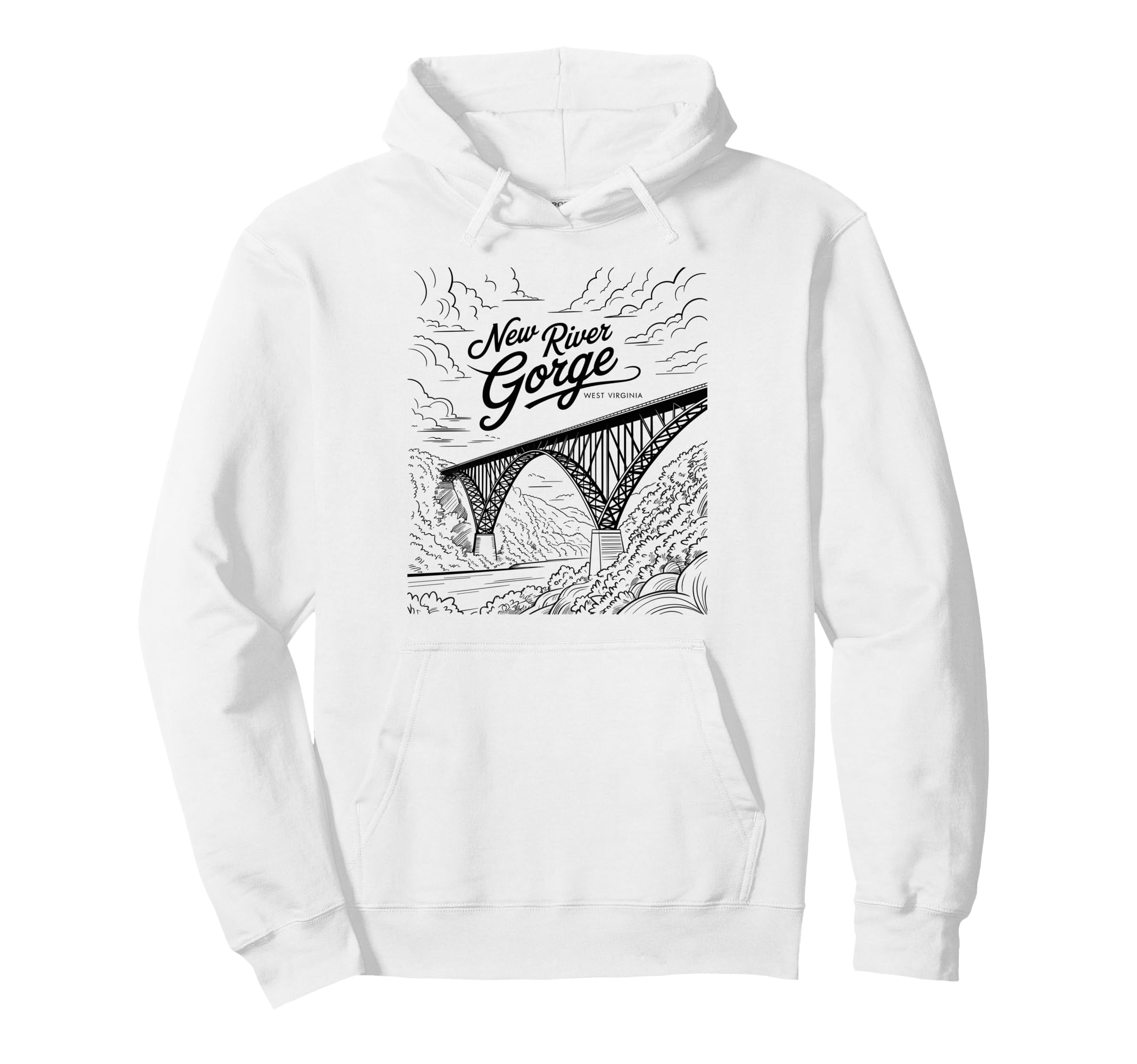 New River Gorge National Park Bridge Hoodie - Aesthetic Graphic Men Women - T-Shirt, Sweatshirt, Hoodie