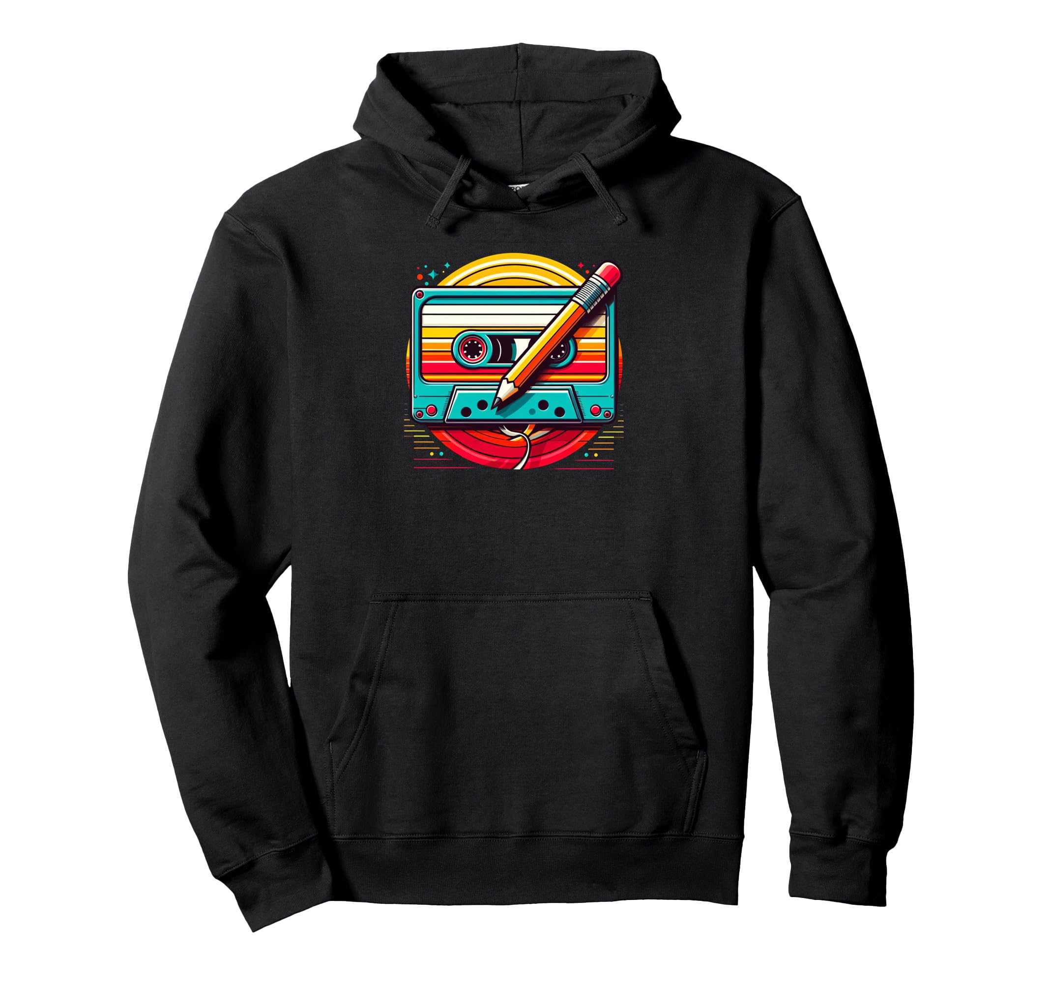 80S 90S Party Costume Nostalgia Cassette Hoodie - Trendy Graphic for Adults - T-Shirt, Sweatshirt, Hoodie