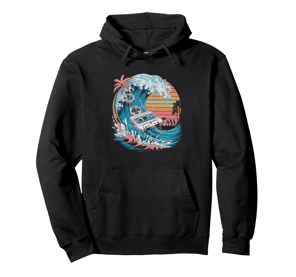 Cassette 80S 90S Party Mixtape Tape Hoodie - Fun Novelty Design Men Women - T-Shirt, Sweatshirt, Hoodie
