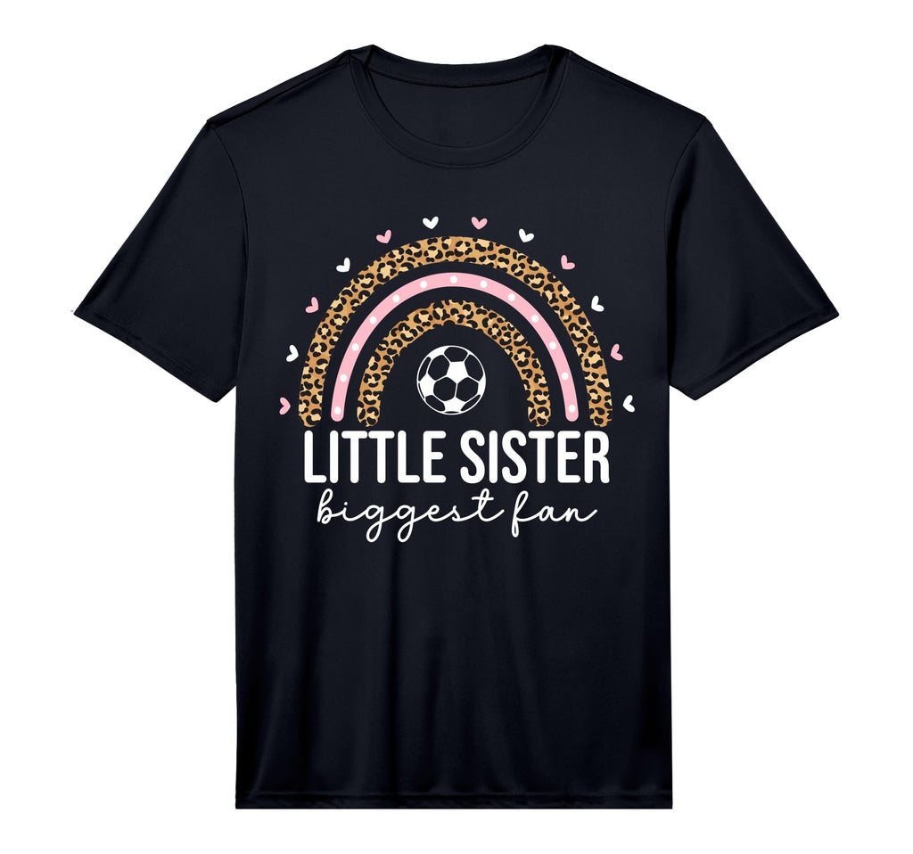 Little Sister Biggest Fan Soccer T-Shirt - Minimalist Print Men Women - T-Shirt, Sweatshirt, Hoodie