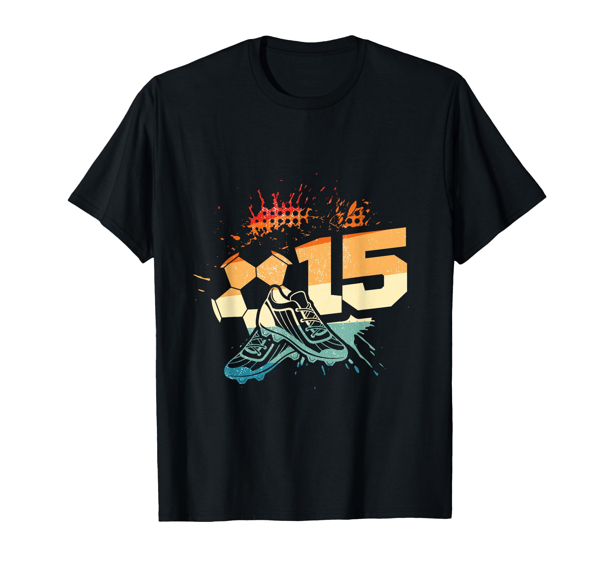 15Th Birthday Soccer Player Football T-Shirt - Trendy Graphic for Adults - T-Shirt, Sweatshirt, Hoodie