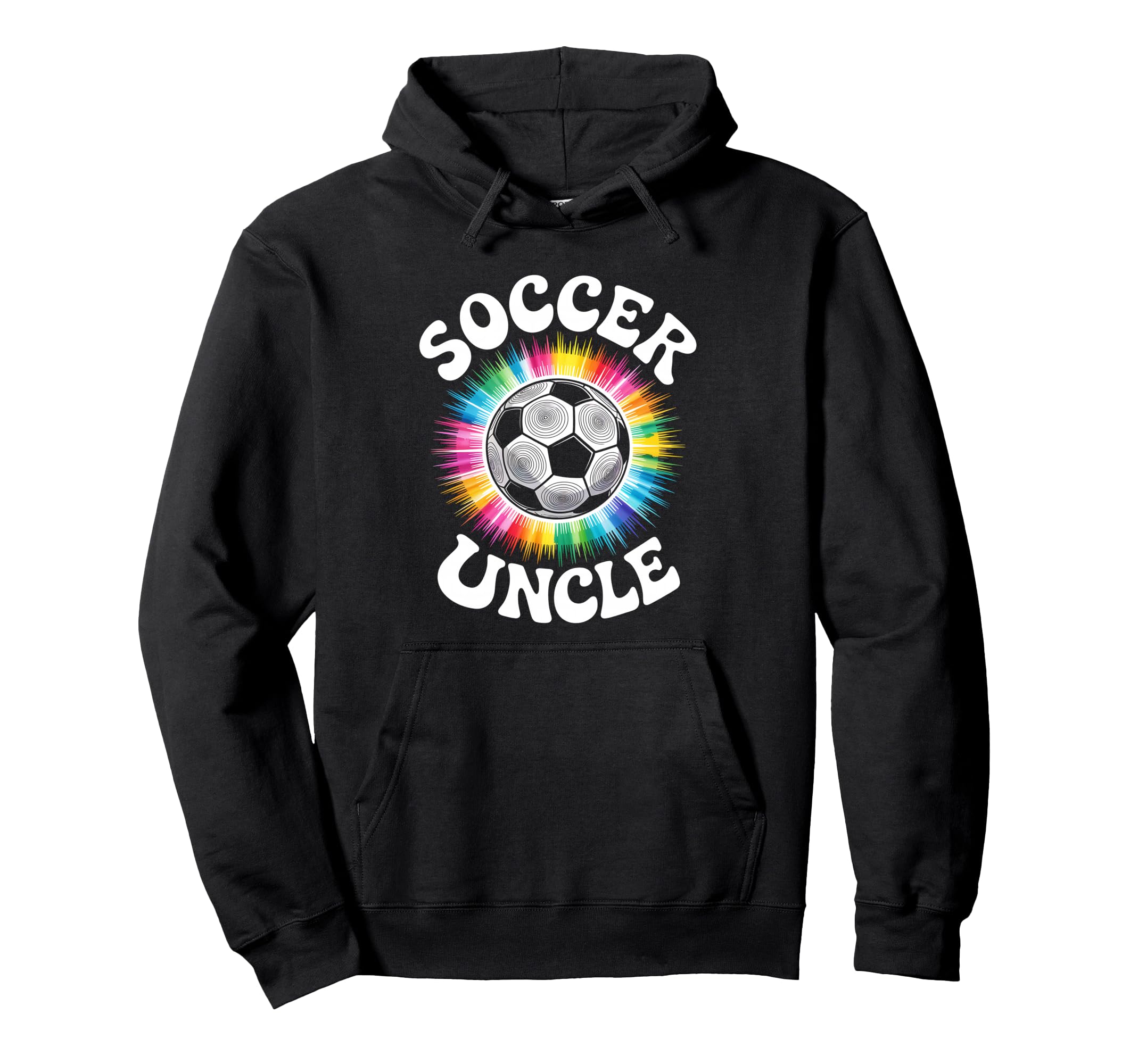 Soccer Uncle Tie Dye Hoodie - Fun Novelty Design for Adults - T-Shirt, Sweatshirt, Hoodie