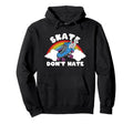 Lgbt Flag Rainbow Skate Dont Hate Roller Hoodie - Novelty Apparel Unisex - T-Shirt, Sweatshirt, Hoodie