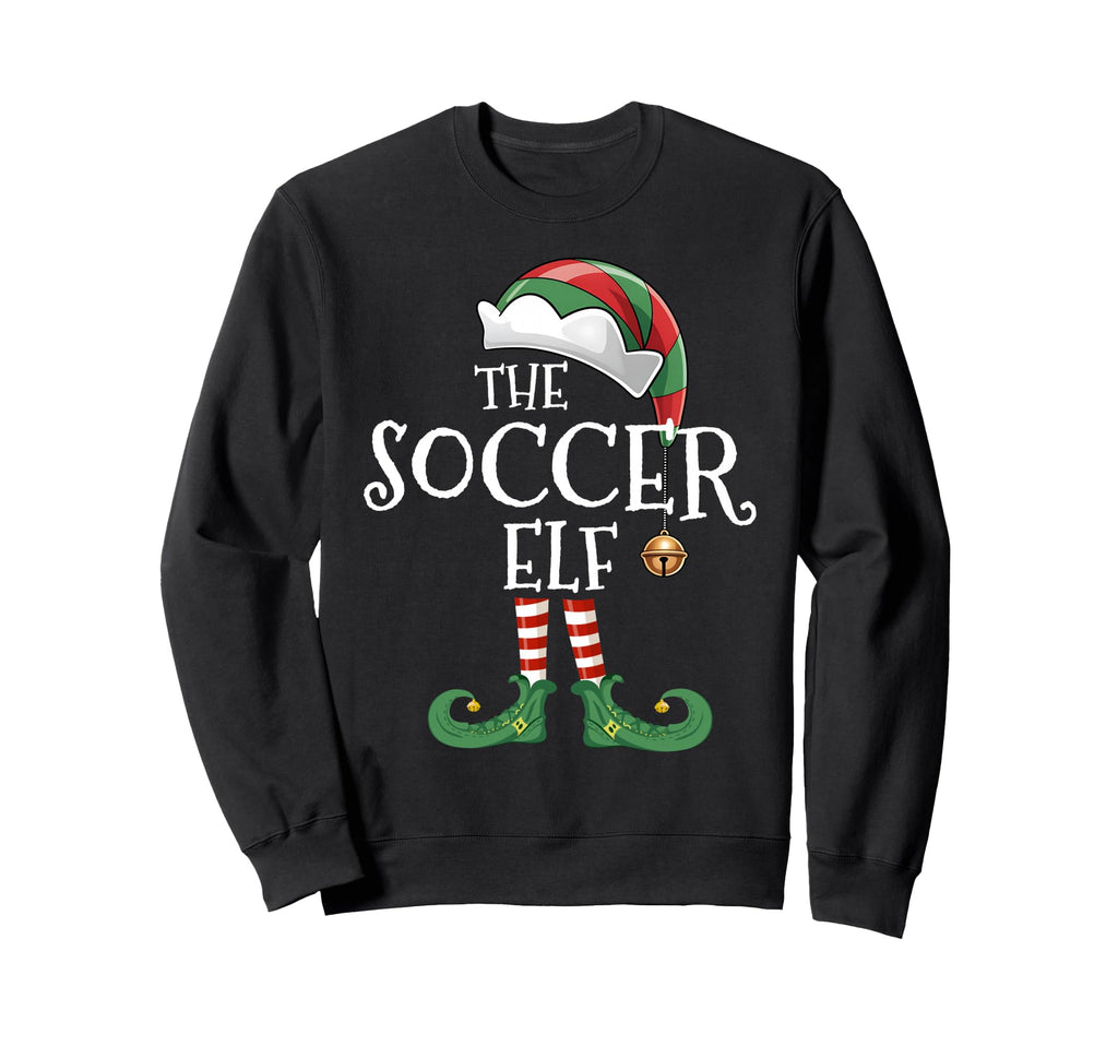 Soccer Elf Matching Family Group Elf Sweatshirt - Graphic Print Unisex - T-Shirt, Sweatshirt, Hoodie