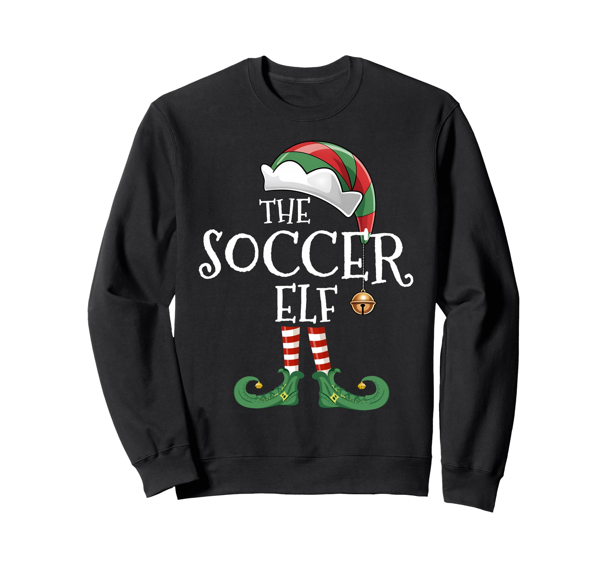 Soccer Elf Matching Family Group Elf Sweatshirt - Graphic Print Unisex - T-Shirt, Sweatshirt, Hoodie