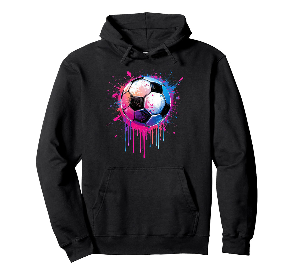 Soccer Awesome Colorful Soccer Drip Hoodie - Aesthetic Graphic for Adults - T-Shirt, Sweatshirt, Hoodie