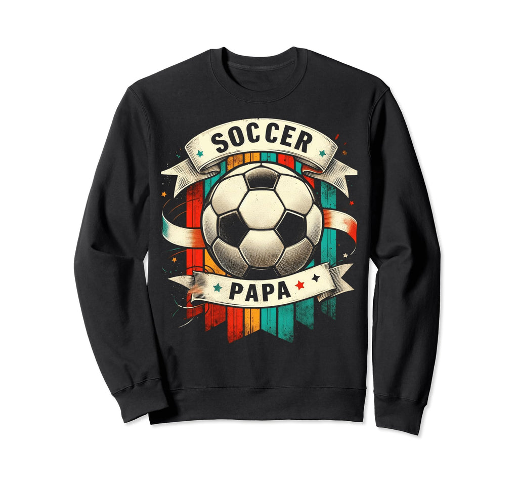 Soccer Papa Family Matching Dad Sweatshirt - Minimalist Print Unisex - T-Shirt, Sweatshirt, Hoodie