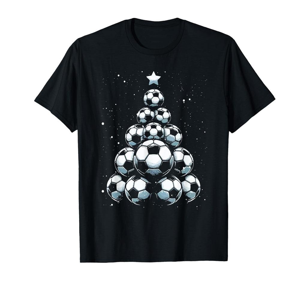 Soccer Balls Tree Holiday Season T-Shirt - Unique Graphic Men Women - T-Shirt, Sweatshirt, Hoodie
