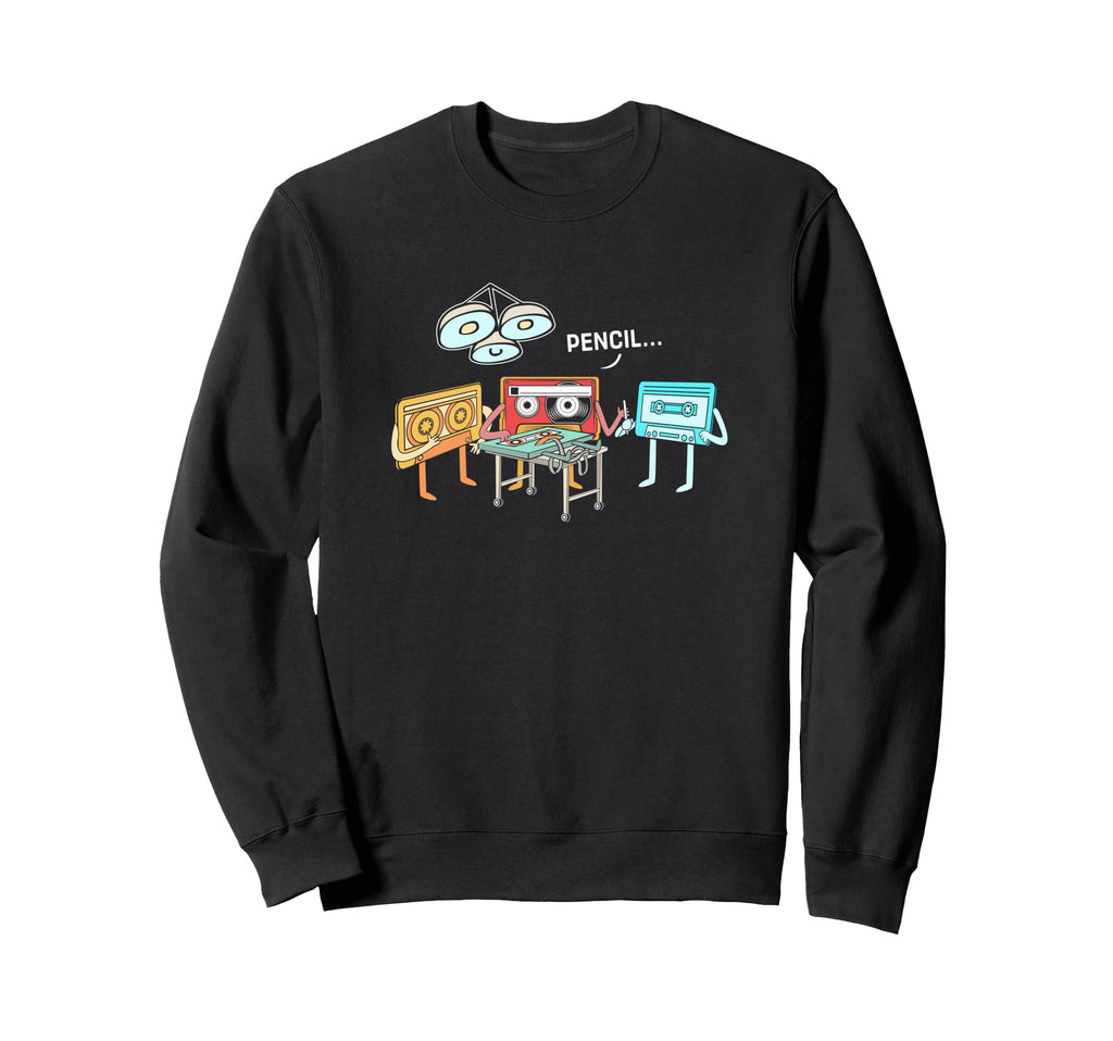 Surgery Cassette Tape Pencil Sweatshirt - Aesthetic Graphic for Adults - T-Shirt, Sweatshirt, Hoodie